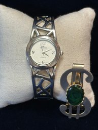 Denacci Womens Watch And Money Clip