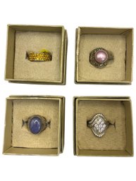 Assorted Sterling Silver And Gemstone Rings