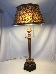 Lamp With Leopard Print Shade