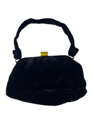 Vintage Black Velvet Handbag