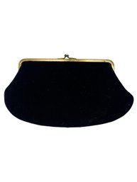 Vintage Black Velvet Clutch Purse