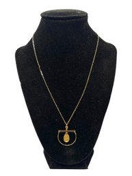 14K Gold Filled Tennis Racquet Pendant Necklace