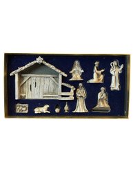 Fort 10 Piece Pewter Nativity Set Box