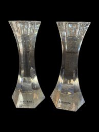 Kosta Boda Crystal Candlestick Holders