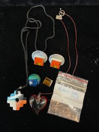 Assorted Jewelry (Tigers Eye, Italian Glass Etc.)