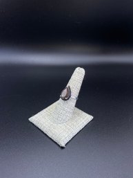 Sterling Silver Faceted Brown Iridescent Stone Ring
