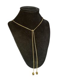 Monet Lariat Style Gold Tone Necklace
