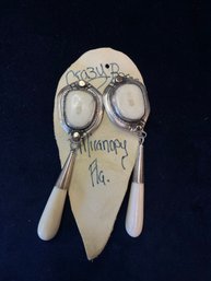 Crazy Bones Jewlery Sterling Silver Clip On Earrings