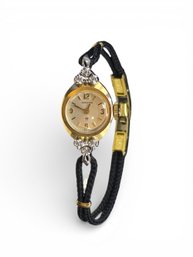 Vintage 14K Six Diamond Hamilton Ladies Watch Inscribed