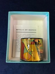 John Crutchfield Metallic Art Graphics Bangle