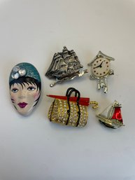 Unique Figure Brooches