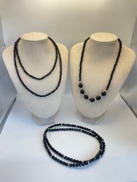 Black Beaded Necklaces