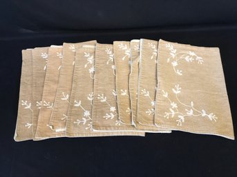 10 Cotton Embroidered Placemats