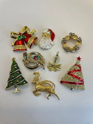 Christmas Themed Brooch Collection