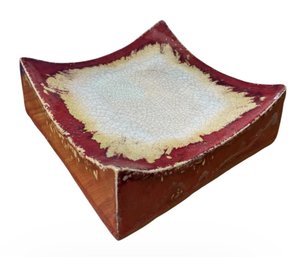 Pier One Glazed Square Pillar Candleholder (B)