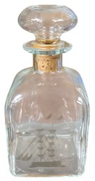 Etched Sailboat Decanter With Topper (BLR)