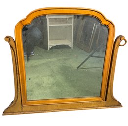 Two Piece Solid Wooden Dresser Top Vanity Mirror (A)