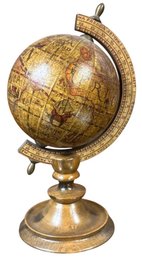 Wooden Italian Old Map Table Top Globe (BLR)