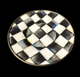 Mackenzie Childs Courtly Check Enamel Plate