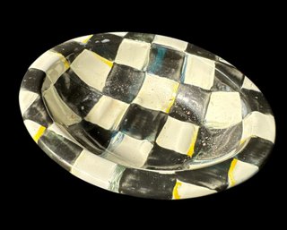 Mackenzie Childs Courtly Check Enamel Soap Dish