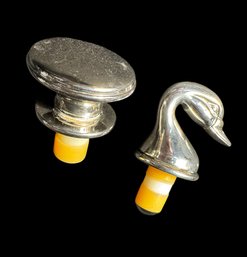 Silver Plated Goose & Regular Bottle Stoppers