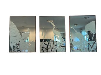 Crane Mirror Triptych By Gloria Erikson (LR)