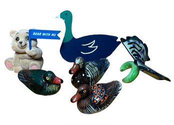 Ceramic Ducks & Small Animal Figurines 6pc (B)