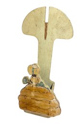 Old Painted Wooden Victorian Woman Box (B)