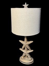 Silver Starfish Table Lamp Works!