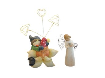 Angel Of Healing Figurine By Willow Tree, Santa And Snowman Figurine