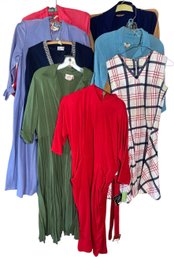 Alamac Jersey, Rite Fit, Lady Petite, And Assorted Vintage Womens Dresses 8pc (DR)