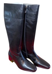 Talbots Womens Black Lileth Leather Riding Boots Size 7 (BR1)