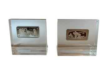 Sterling Commemorative Coin Set Of 2      (SL)