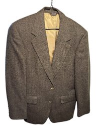 Bill Blass Herringbone Mens Sport Coat 100% Wool (2FL)