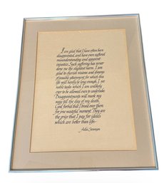 Adlai Stevenson Framed Wall Art Quote (LR2)