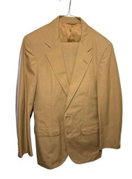 Caniffe Marblehead Beige Khaki Suit & Cuffed Pants 38 Regular 29 Inseam