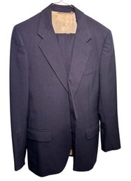 Cardin Couture Navy Blue Suit With Matching Cuffed Pants 38 Regular 29 Inseam