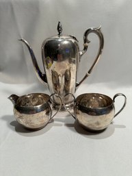 Sterling Cream, Sugar, Coffee After Dinner Set