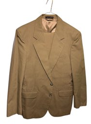 Baron Anderson Green Khaki Suit & Matching Cuffed Pants 38 Regular 29 Inseam