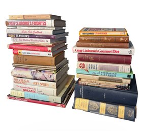 Two Large Stacks Of Cook Books (LR2)