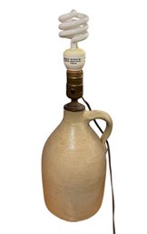 Glazed Stoneware Jug Table Lamp Works! (B)