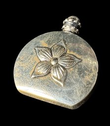 Sterling Silver Floral Perfume Scent Bottle