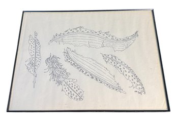 Nina Murphy Leaves Original Signed & Framed Art (LR2)