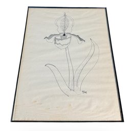 Nina Murphy Orchid Original Signed & Framed Art (LR2)