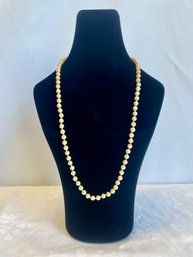 Faux Pearl Necklace, Individually Strung