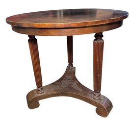 Three Columned Wooden Side Table (G)