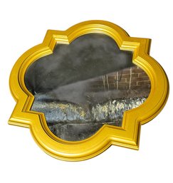 Gold Tone Hanging Wall Mirror