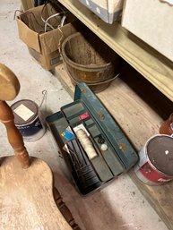 Paints And Empty Tool Box