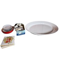 Arabia Serving Plate With Assorted Ceramics (bs)