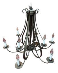 Nine Arm Hanging Black Chandelier (BL)